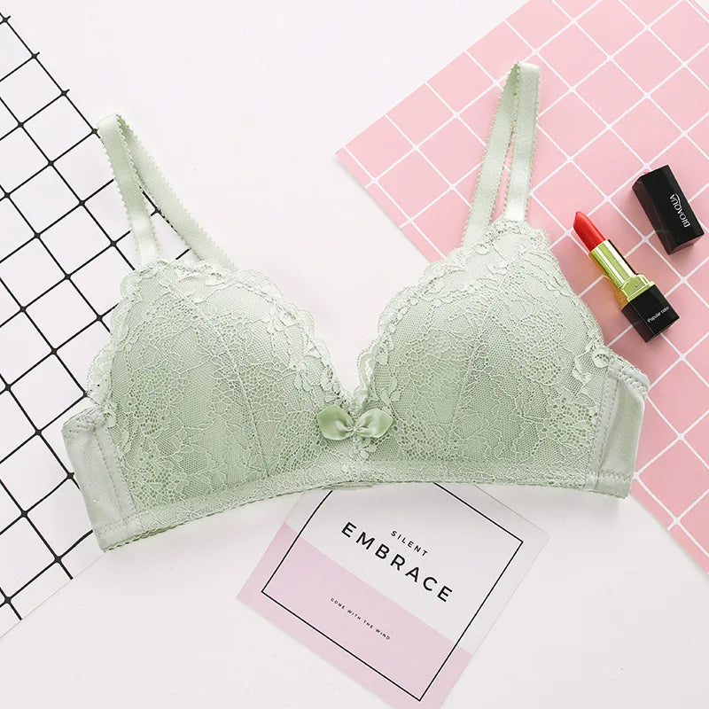 Women's Seamless Wire-Free Push Up Bra – 3/4 Cup Lace | Sizes 70–90 ABC