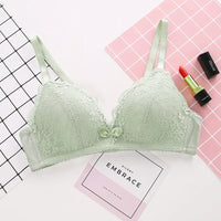 Women's Seamless Wire-Free Push Up Bra – 3/4 Cup Lace | Sizes 70–90 ABC