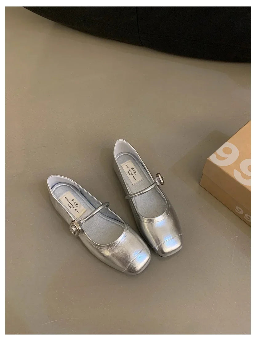 Women's Cute Ballerina Flats - Mary Jane Slip-On Loafers