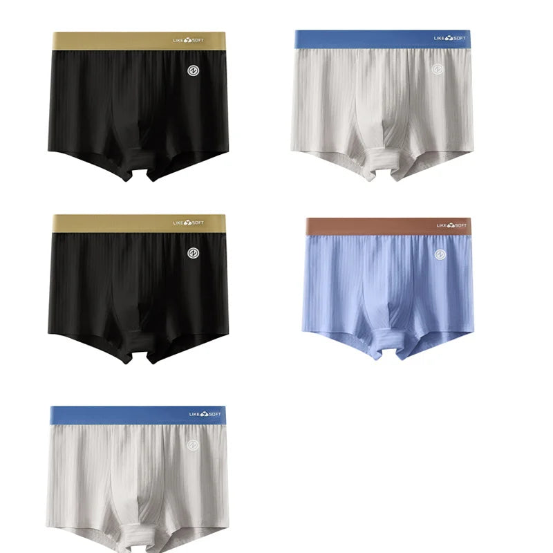 Men's Striped Boxer Shorts 5-Pack | Comfortable Knit Underwear