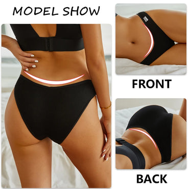 Set de 3 Panties de Algodón - Ropa Interior Cómoda FINETOO M-4XL