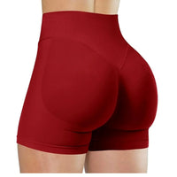 Women's High-Waist Yoga Shorts - Seamless Athletic Running Tights
