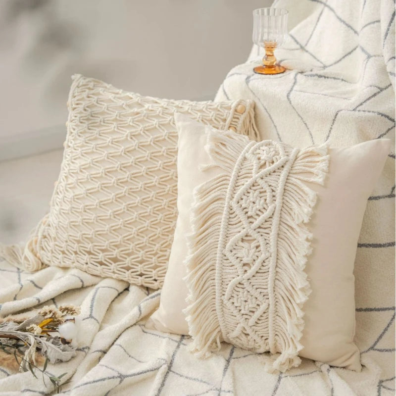 Bohemian Embroidered Cushion Cover | Handwoven Colorful Boho Chic Pillowcase