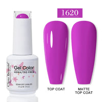 No-Wipe Top Coat & Sticky Base Coat UV Gel Polish — Long-Lasting, MSDS Certified, 15ml