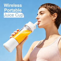 Portable Fruit Juicer Mini Blender 450ML Electric Juice Cup 12 Blades Rechargeable Blender For Shakes And Smoothies Ice Crusher