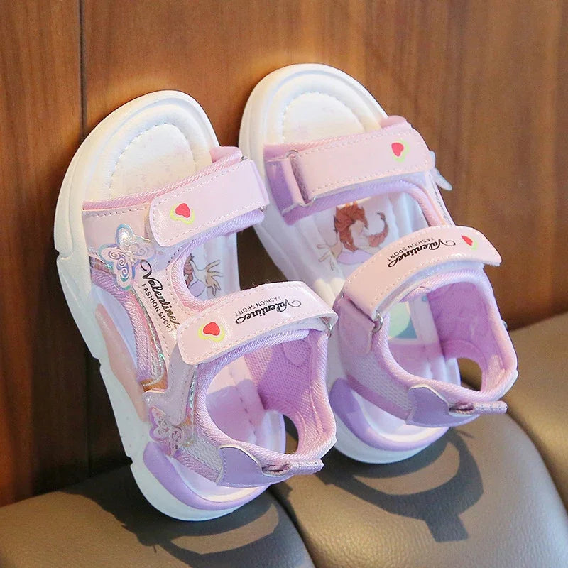 Sonkpuel Girls Gladiator Sandals - Sweet Floral Princess Beach Shoes