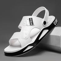 Men's EVA Thick Sole Beach Sandals - Non-Slip Open Toe Summer Slides