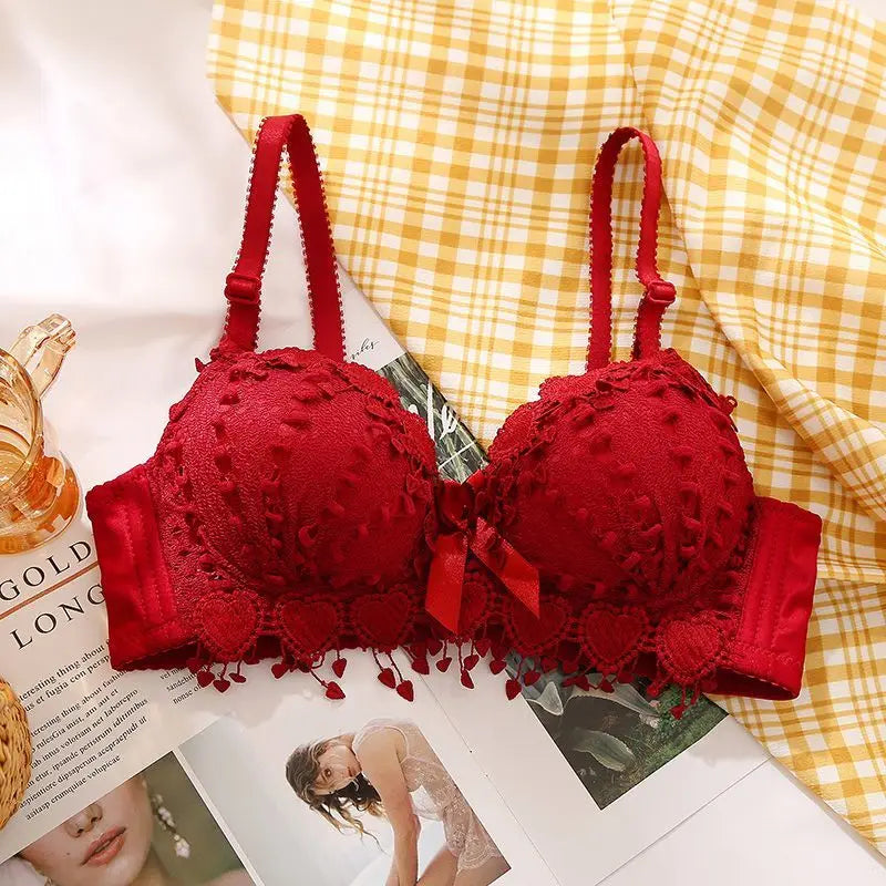 Sostén Sin Aro para Mujer con Encaje - Bra Cómodo y Sexy Negro/Blanco