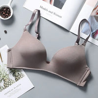 Ultra-Thin Ice Silk Wireless Push-Up Bra – Seamless Gather Bralette | 3/4 Cup | Everyday Lingerie