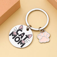 Cat Mom Keychain Gift - Ideal for Mother's Day, Christmas, Thanksgiving, and any holiday, perfect for giving to friends