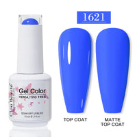 No-Wipe Top Coat & Sticky Base Coat UV Gel Polish — Long-Lasting, MSDS Certified, 15ml
