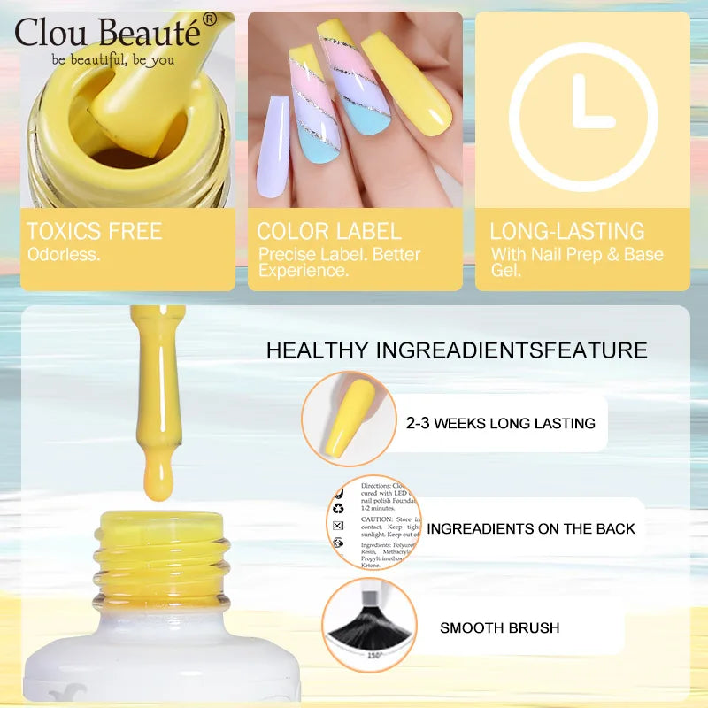 No-Wipe Top Coat & Sticky Base Coat UV Gel Polish — Long-Lasting, MSDS Certified, 15ml