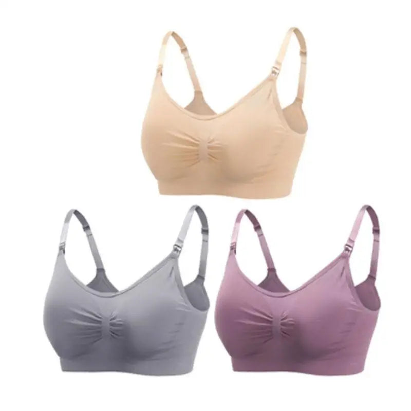 Nursing Bras for Breastfeeding Women – 3-Pack Seamless Maternity Bra (S–4XL)