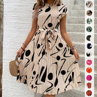 Casual Loose Printed A-Line Midi Dress | Vintage Elegant Women's Summer Dress