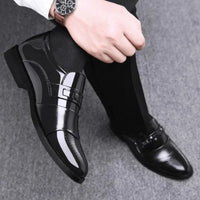 Zapatos de Cuero para Hombre - Elegantes Formales Estilo Oxford Punta Puntiaguda para Negocios