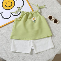 Girls Summer Two-Piece T-Shirt & Shorts Set, 4–6 Years