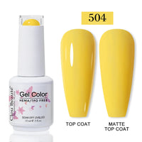 No-Wipe Top Coat & Sticky Base Coat UV Gel Polish — Long-Lasting, MSDS Certified, 15ml