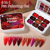 9-Color French Pat Gel Nail Polish Set – 4-in-1 UV/LED | Gradient, Stamping & Painting | DIY & Pro