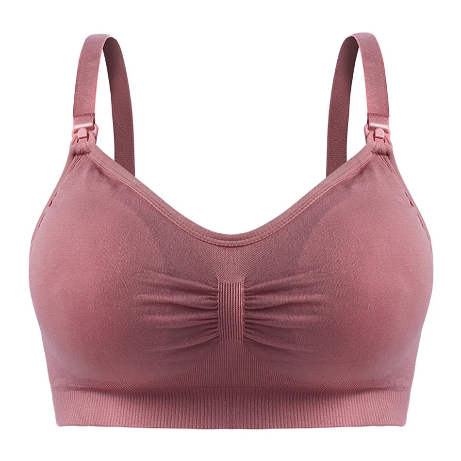 Seamless Maternity Nursing Bralette | Wire-Free Sleep Bra for Pregnant & Breastfeeding Women
