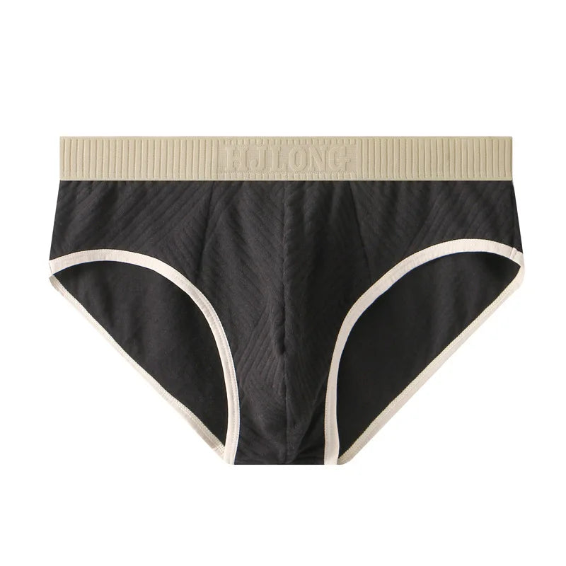 Men's Cotton Briefs – Soft, Breathable & Comfortable | Mid-Rise Striped Underwear