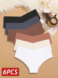 Set de 6 Panties Sin Costuras de Seda de Hielo Ultrafinas