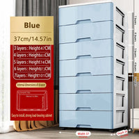 Rolling Drawer Storage Cabinet with Wheels | 3–7 Layer Dustproof Organizer Wardrobe