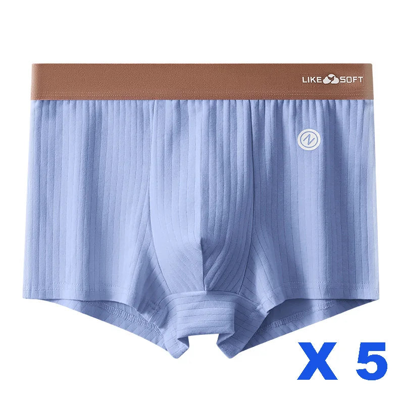 Men's Striped Boxer Shorts 5-Pack | Comfortable Knit Underwear