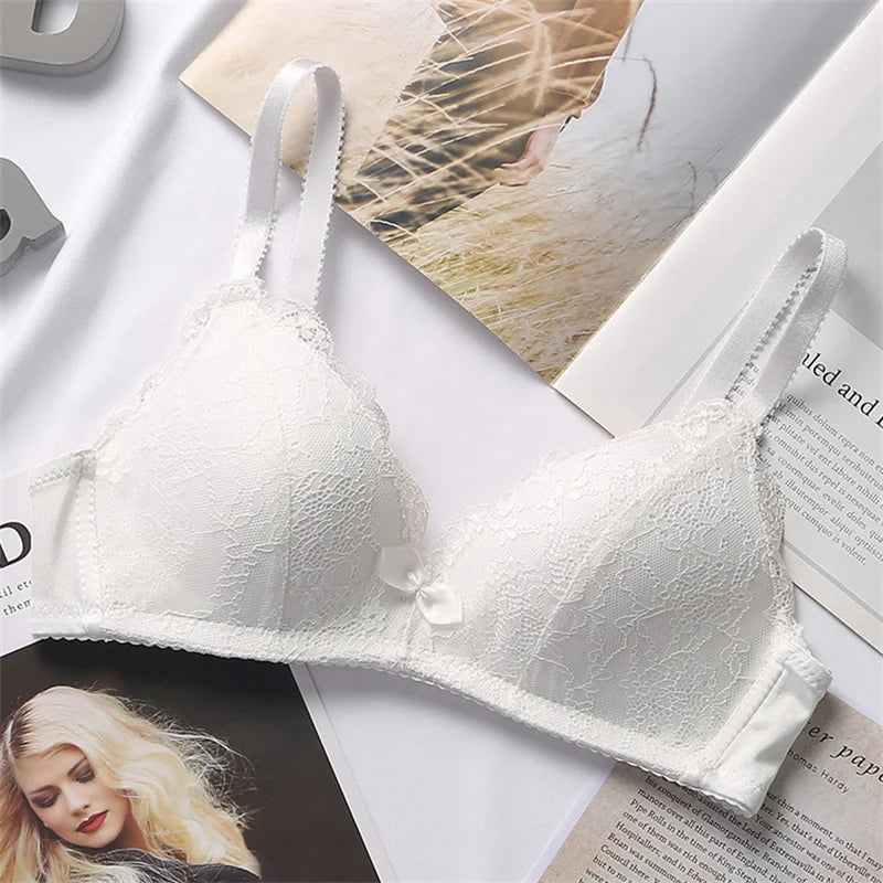 Women's Seamless Wire-Free Push Up Bra – 3/4 Cup Lace | Sizes 70–90 ABC