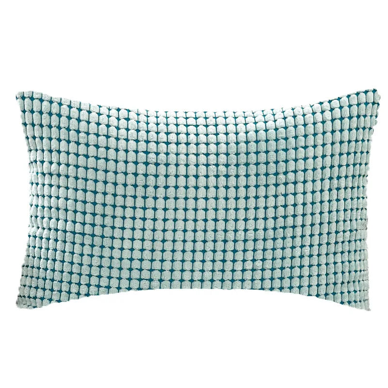 Corduroy Lumbar Throw Pillow Cover 30x50cm | Soft Rectangular Cushion Case