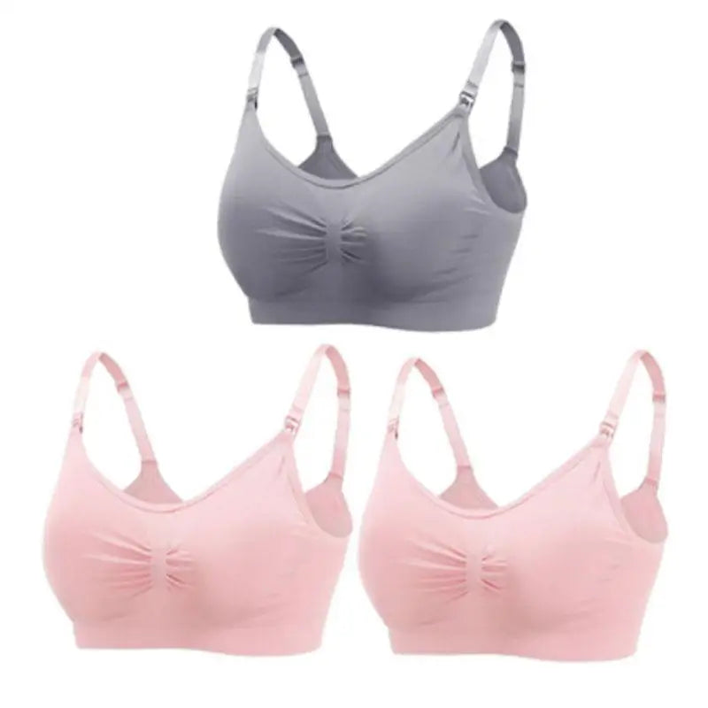 Nursing Bras for Breastfeeding Women – 3-Pack Seamless Maternity Bra (S–4XL)