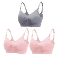 Nursing Bras for Breastfeeding Women – 3-Pack Seamless Maternity Bra (S–4XL)