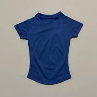 Women's Seamless Workout Top – Short Sleeve Yoga & Gym T-Shirt | Slim Fit Activewear