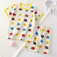 Kids Cartoon Summer Pajama Set - Cotton Blend 2-Piece Sleepwear