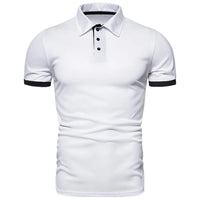 Men's Solid Color Short Sleeve Polo Shirt — Breathable, Everyday Casual