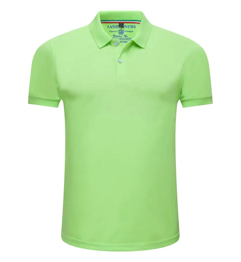 Men's Short Sleeve Polo Shirt — Breathable, Solid Color, Smart Casual Fit
