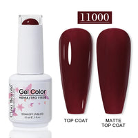 No-Wipe Top Coat & Sticky Base Coat UV Gel Polish — Long-Lasting, MSDS Certified, 15ml