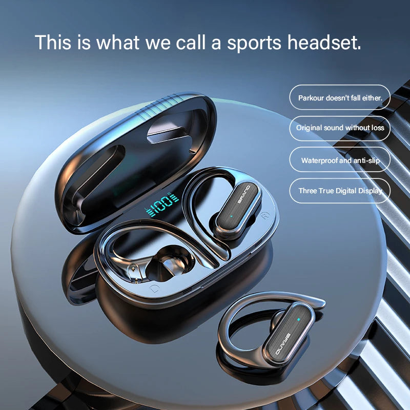 HOMEFISH A520 OWS Bluetooth 5.3 Ear Hook Earphones | HD Stereo Touch Control Sweat-Proof Wireless Headset