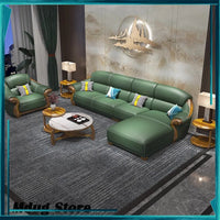Designer Leather Recliner Corner Sofa - First Layer Cowhide L-Shape