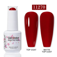 No-Wipe Top Coat & Sticky Base Coat UV Gel Polish — Long-Lasting, MSDS Certified, 15ml