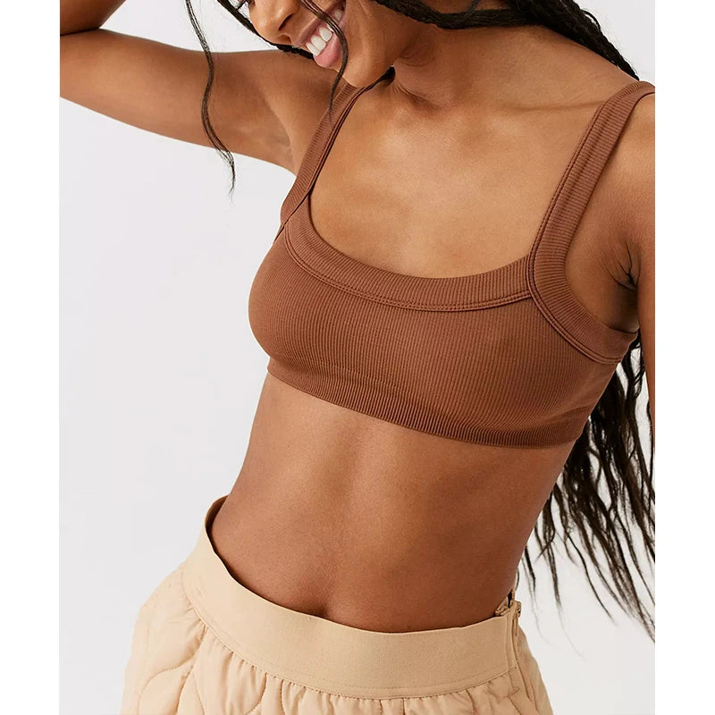 Women's Ribbed Knit Tube Crop Top