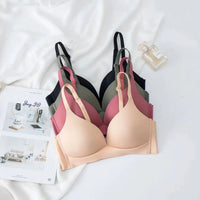 FallSweet 3-Pack Seamless Push-Up Bralette Set | Wireless 3/4 Cup Lingerie