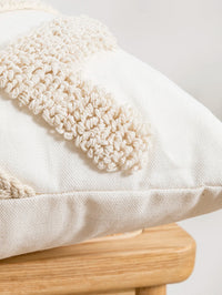 Diamond Loop Pile Jacquard Throw Pillow Cover | Geometric Textured Cushion Case