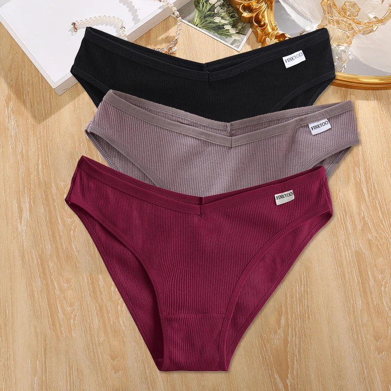 Set de 3 Panties de Algodón - Ropa Interior Tallas Plus M-4XL