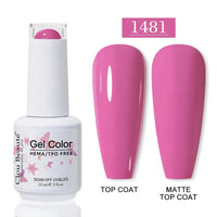 No-Wipe Top Coat & Sticky Base Coat UV Gel Polish — Long-Lasting, MSDS Certified, 15ml
