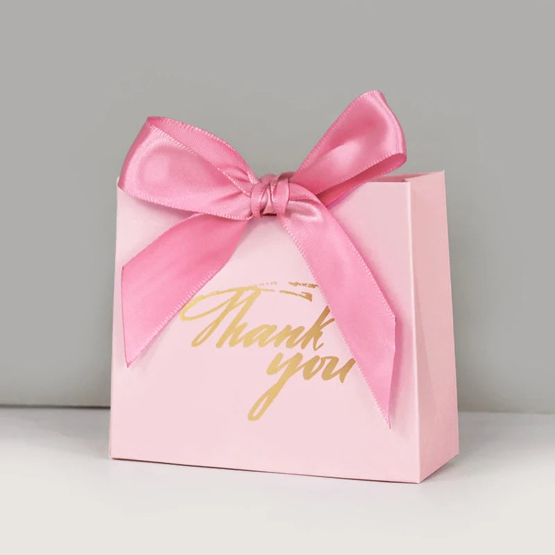 5/10pcs Thank You Candy Boxes Wedding Favors Gift Packaging Box Bag Christmas Birthday Party Baby Shower Present Packing Decor