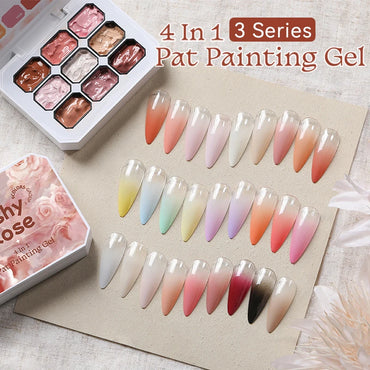 UR SUGAR 4-in-1 Ombre Gel Nail Polish – 9 Colors Pat Painting Gel | Gradient French Nail Art UV LED