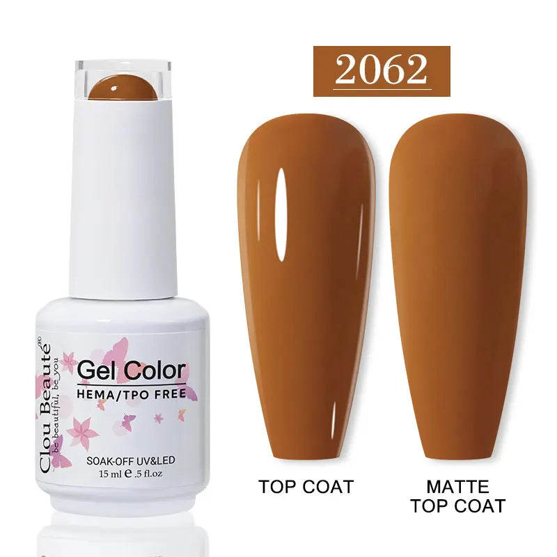No-Wipe Top Coat & Sticky Base Coat UV Gel Polish — Long-Lasting, MSDS Certified, 15ml