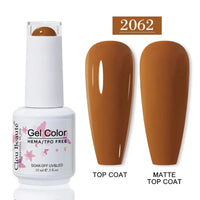No-Wipe Top Coat & Sticky Base Coat UV Gel Polish — Long-Lasting, MSDS Certified, 15ml