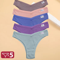 Set de 5 Panties de Algodón Hipoalergénico para Mujer