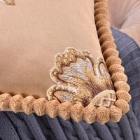 European Jacquard Floral Cushion Cover 48x48cm | Classic Sofa & Chair Pillow Case